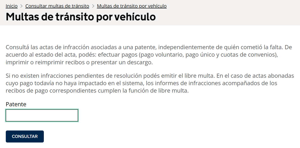 Multas por patente rosario infracciones de tr nsito