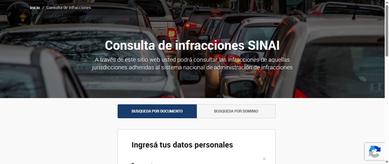 Página oficial para consultar multas de tránsito en Santa Cruz